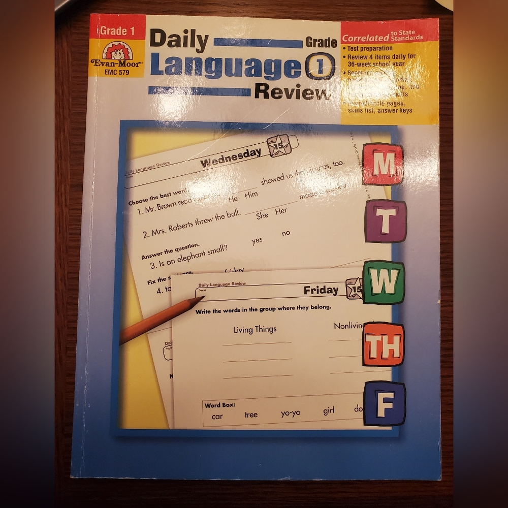 Evan-Moor Daily Language Review Book Grade 1, New